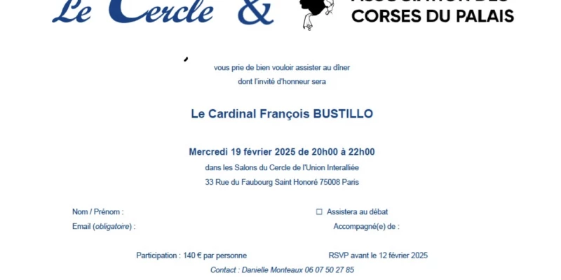 Diner/débat avec le Cardinal BUSTILLO