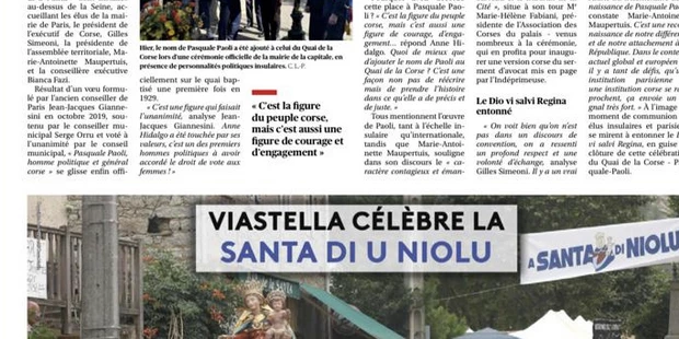 Inauguration du Quai de la Corse-Pasquale Paoli
