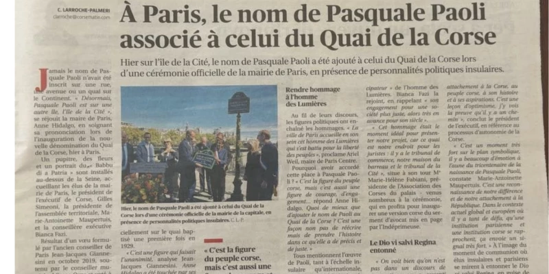 Le serment d'Avocat pour la première fois en  langue corse