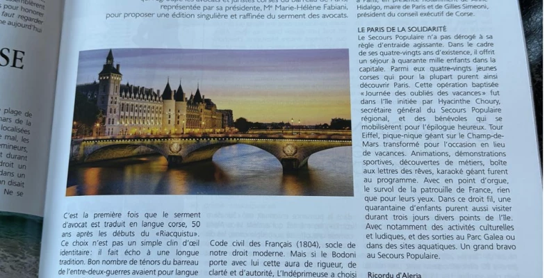 Le serment d'Avocat pour la première fois en  langue corse